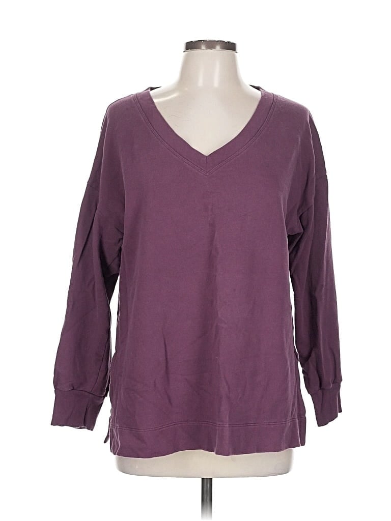 Pre-owned Gap 3/4 Sleeve T-shirt In Purple