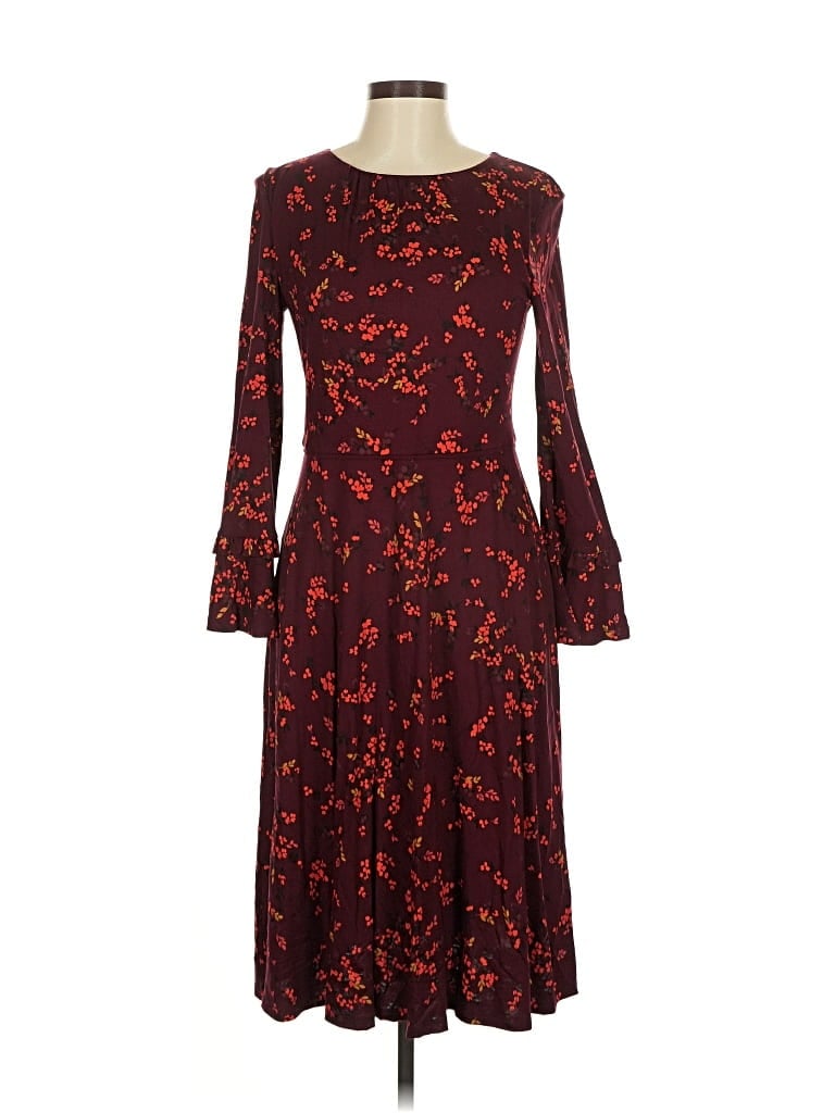 Pre-owned Hobbs London Cocktail Dress In Burgundy