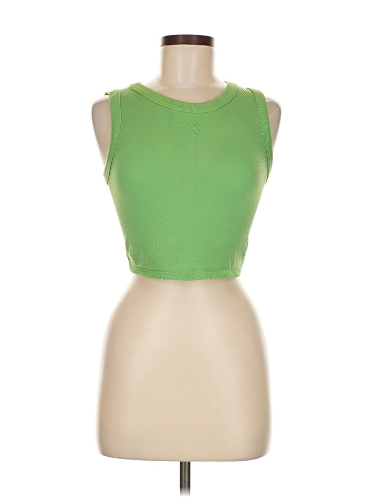 Pre-owned Fp Movement Tank Top Green Strapless Neckline Tops