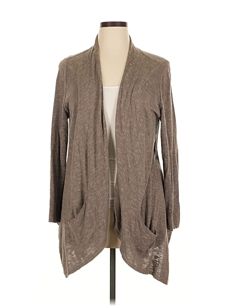 Pre-owned Eileen Fisher Cardigan Sweater In Brown