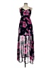 She + Sky 100% Polyester Floral Black Blue Cocktail Dress Size M - photo 1