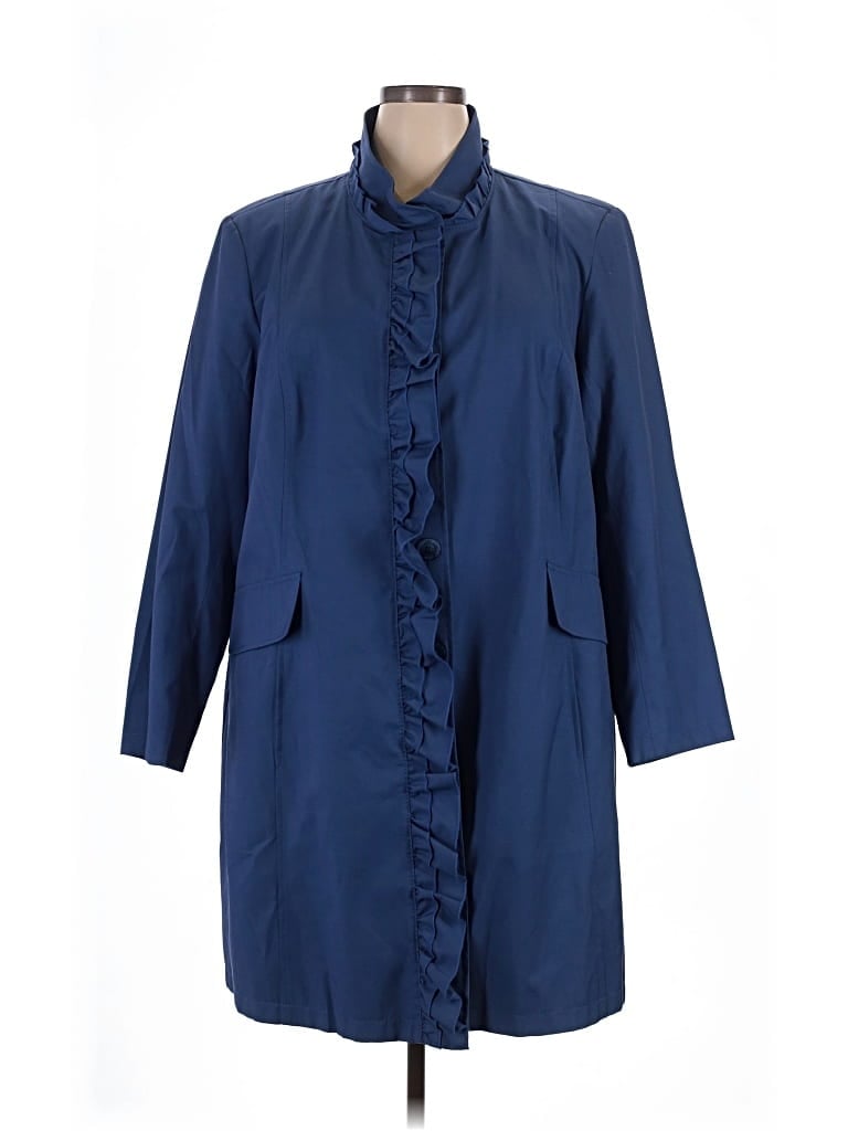 Pre-owned Dkny Raincoat In Blue