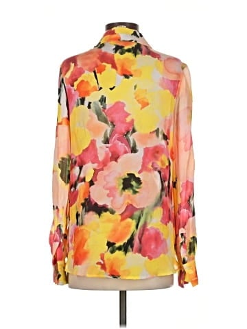 Haute Hippie Long Sleeve Silk Top (view 2)