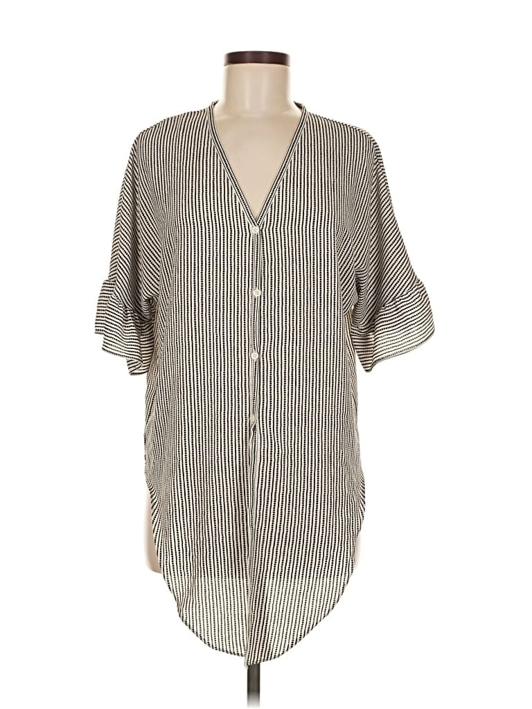 Pre-owned Max Studio Kimono In Gray