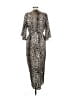 LUCCA 100% Polyester Animal Print Silver Cocktail Dress Size M - photo 2