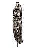 LUCCA 100% Polyester Animal Print Silver Cocktail Dress Size M - photo 5
