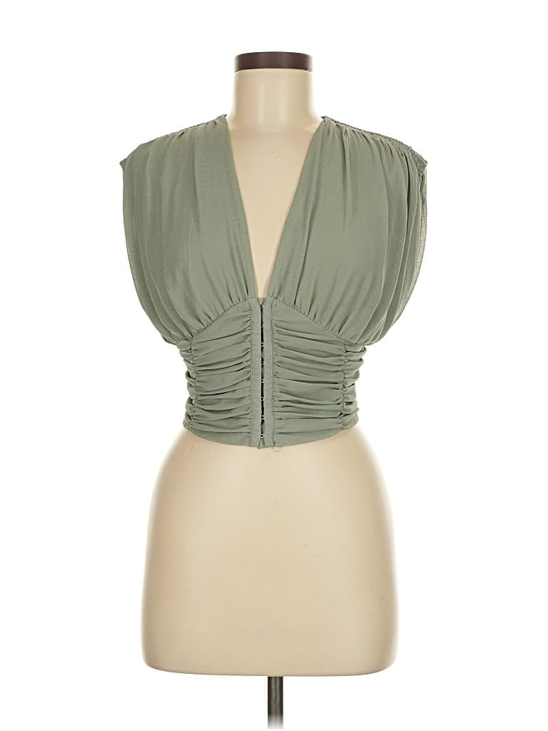 Pre-owned Free People Sleeveless Blouse In Green