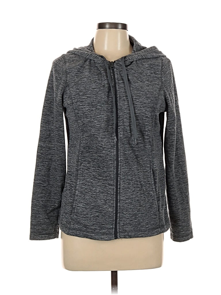 Pre-owned Athletic Works Zip Up Hoodie In Gray