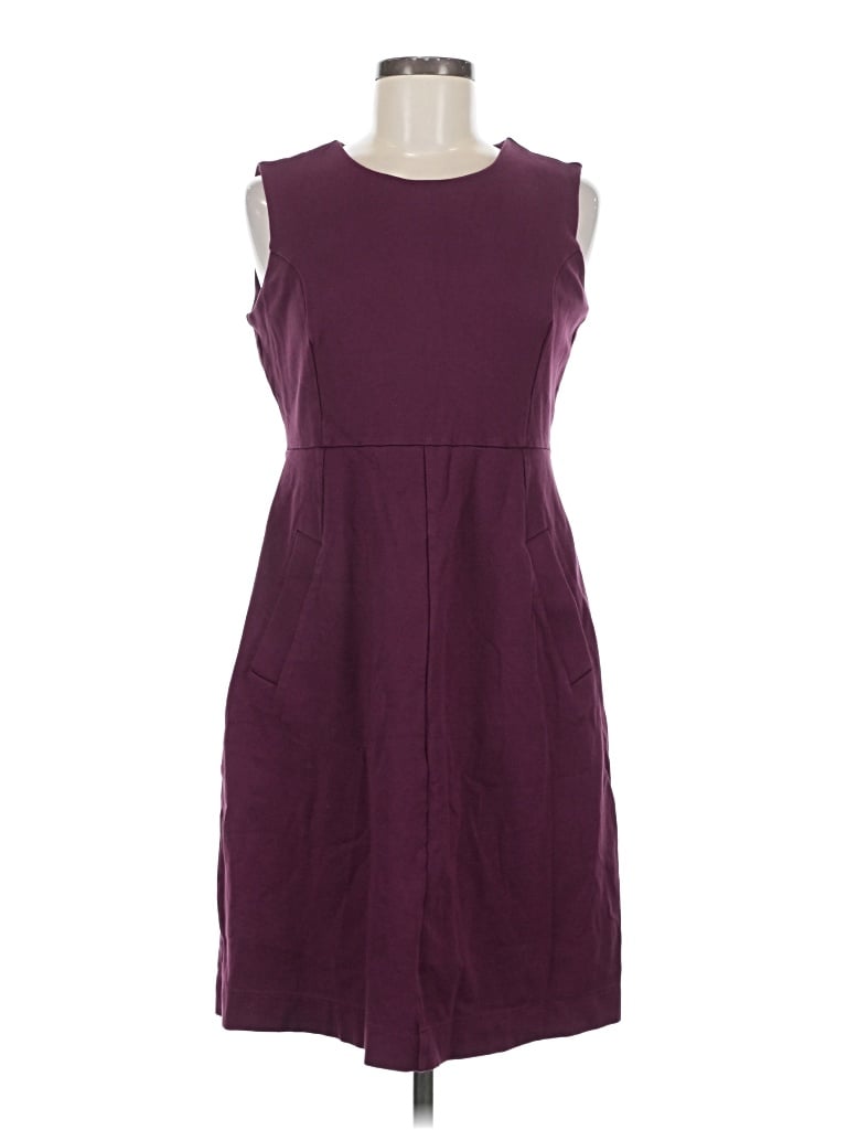 Pre-owned Lands' End Casual Dress In Burgundy