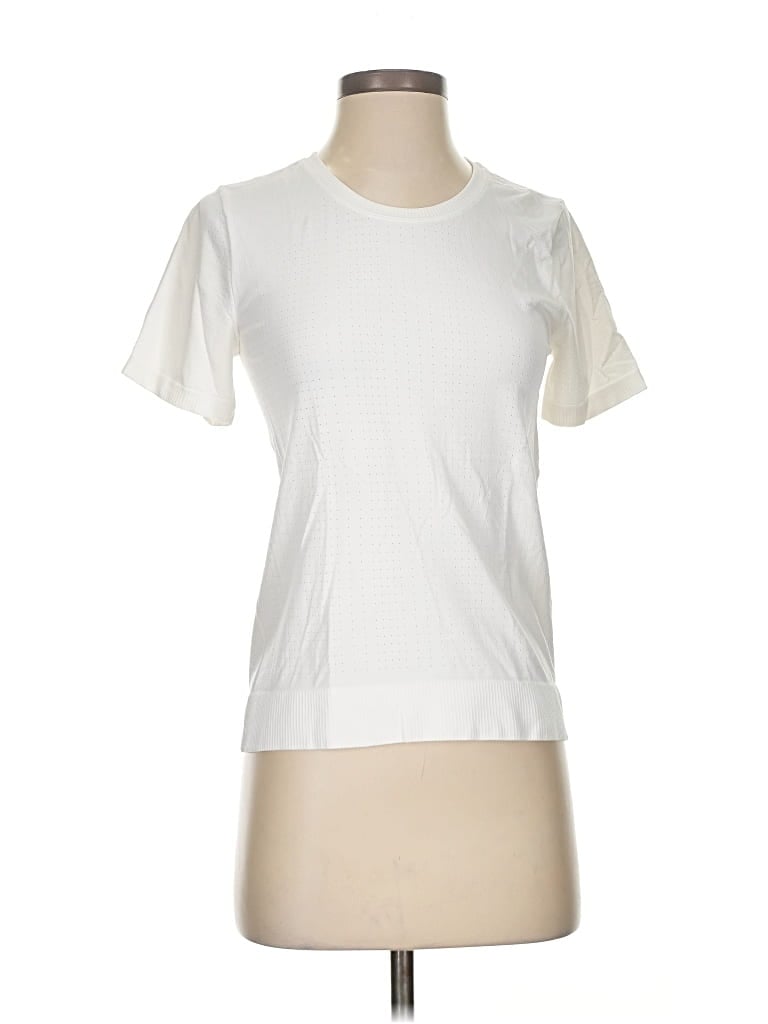 Pre-owned Athleta Active T-shirt In White