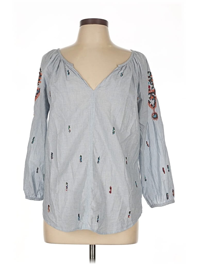 VELVET BY GRAHAM & SPENCER Pre-owned 3/4 Sleeve Blouse In Gray