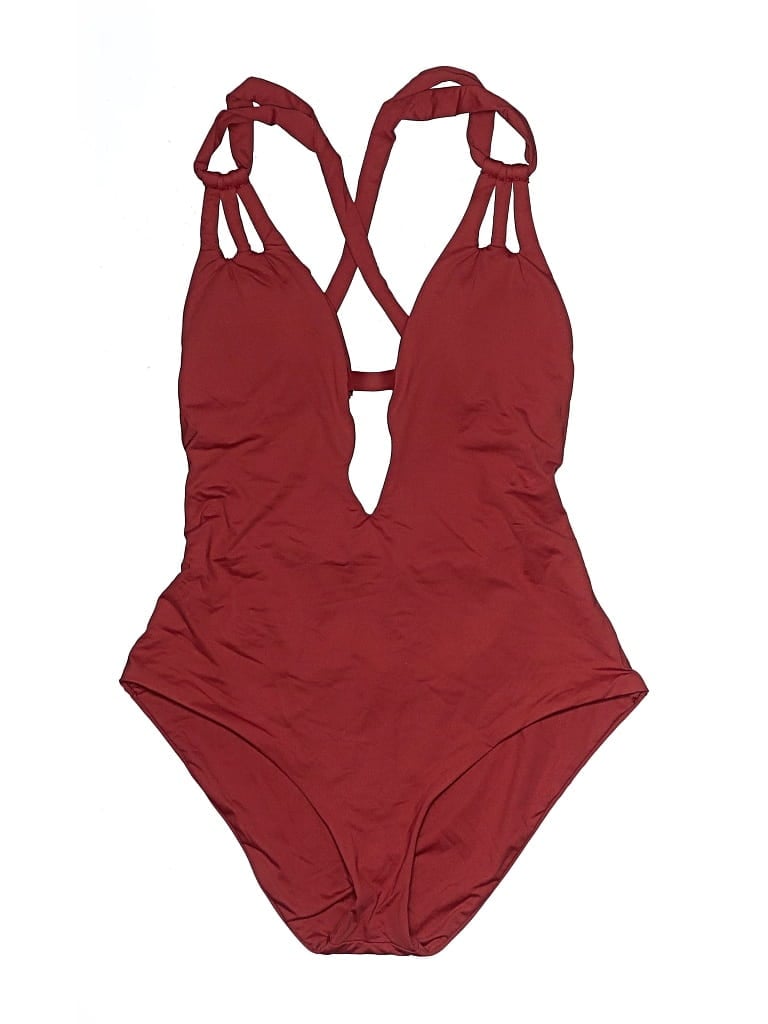 Pre-owned Becca One Piece Swimsuit In Burgundy
