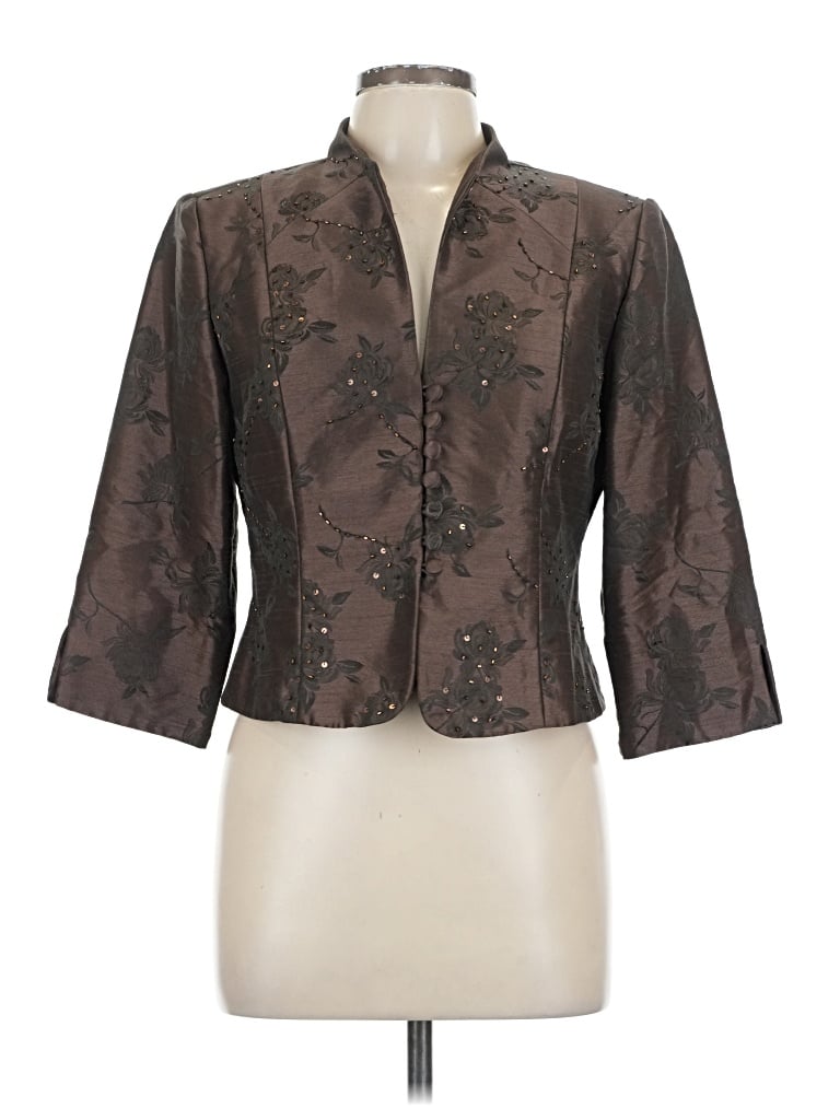 Pre-owned Jessica Howard Blazer Jacket In Brown