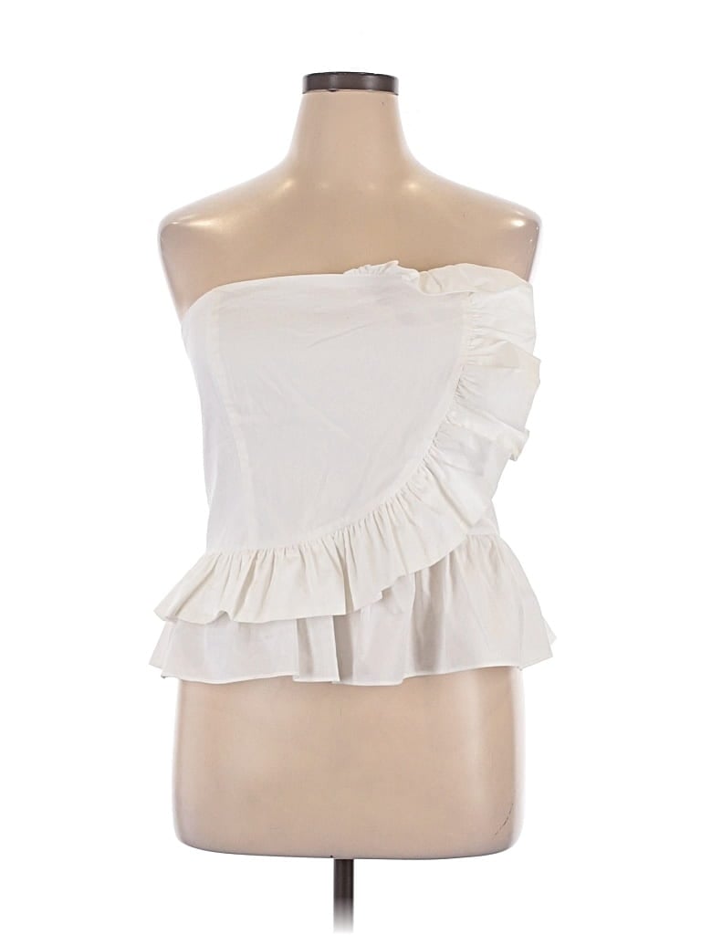 Express Tube Top Ivory Strapless Neckline Tops In White