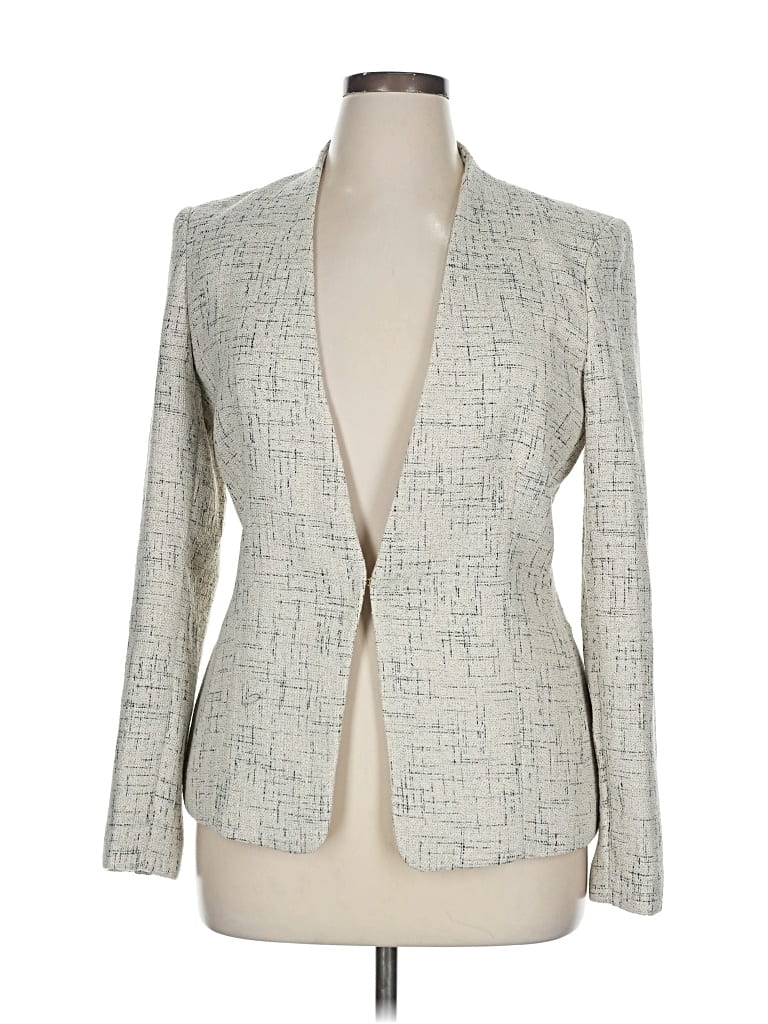 Pre-owned Dkny Blazer Jacket In White