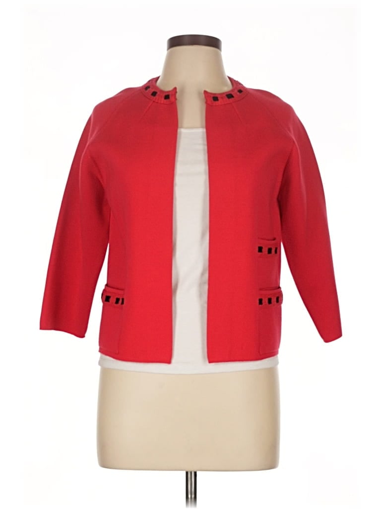 Pre-owned Assorted Brands Cardigan Sweater In Red