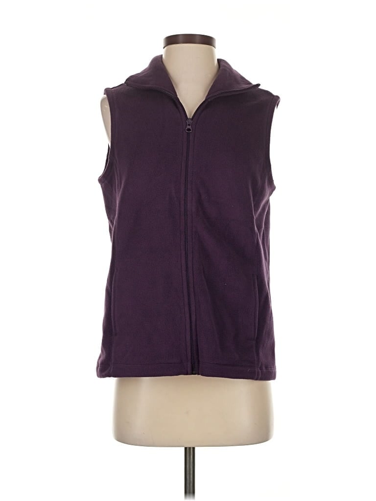 Pre-owned Lands' End Vest In Purple