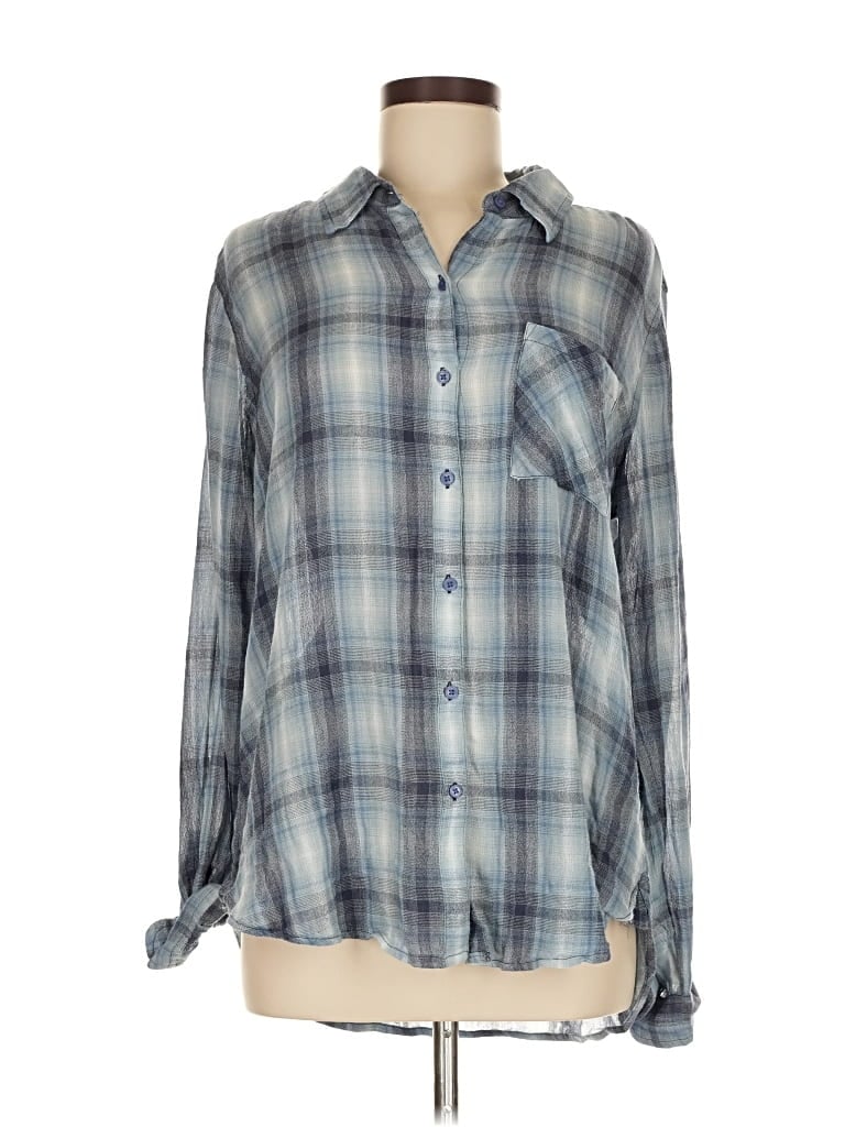 Pre-owned Lucky Brand Long Sleeve Button Down Shirt In Blue