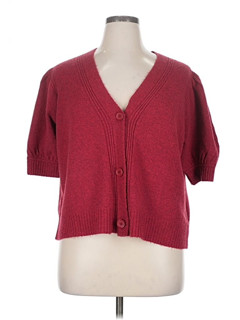 TERRA & SKY Pre-owned Cardigan Sweater In Red