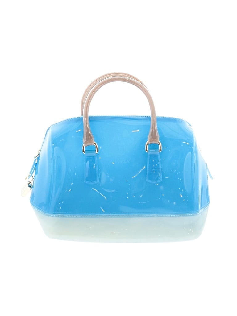 Pre-owned Furla Satchel In Blue