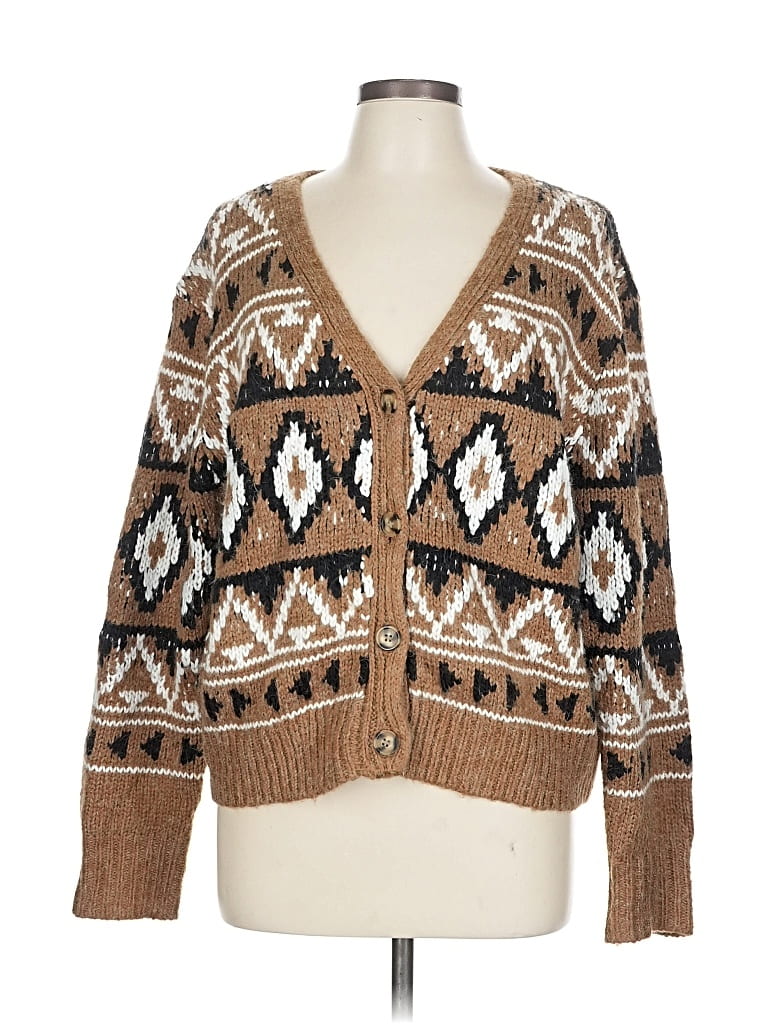 Pre-owned Bb Dakota By Steve Madden Cardigan Sweater In Brown
