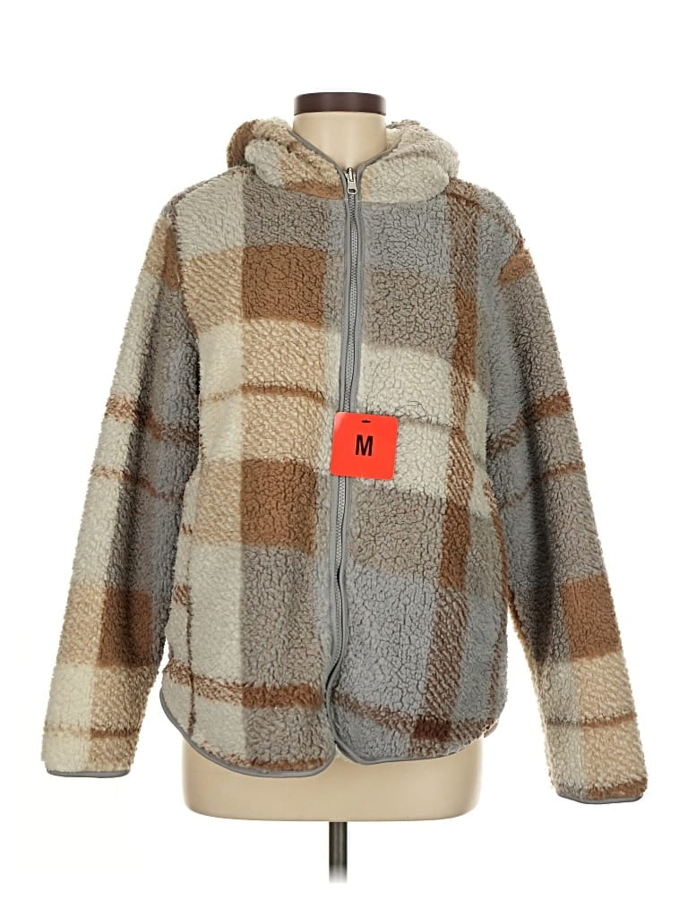 Pre-owned Unbranded Fleece Jacket In Brown