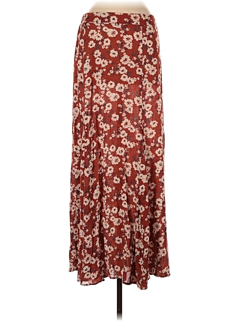 Pre-owned Bobeau Casual Skirt In Burgundy