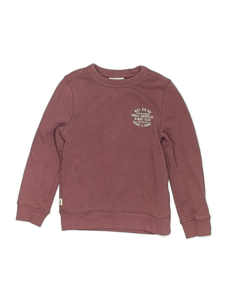Pre-owned Rei Co Op Kids' Sweatshirt In Burgundy