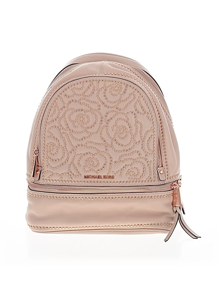 Pre-owned Michael Michael Kors Leather Backpack In Pink