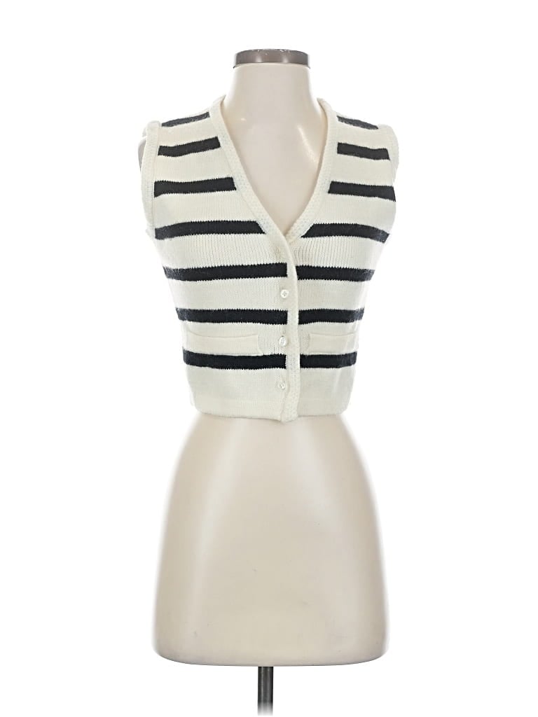 Pre-owned Line & Dot Vest In White