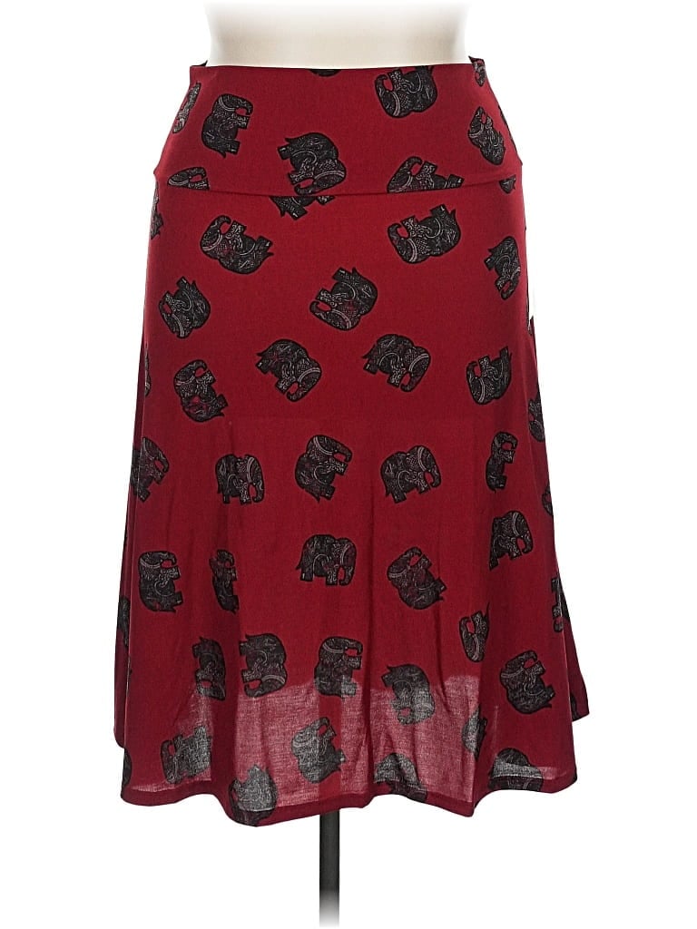 Lularoe Casual Skirt In Burgundy