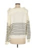 Shein 100% Acrylic Stripes Ivory Pullover Sweater Size 8 - 10 - photo 2