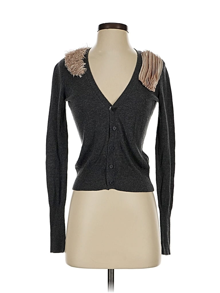 Pre-owned Simply Vera Vera Wang Cardigan Sweater In Gray