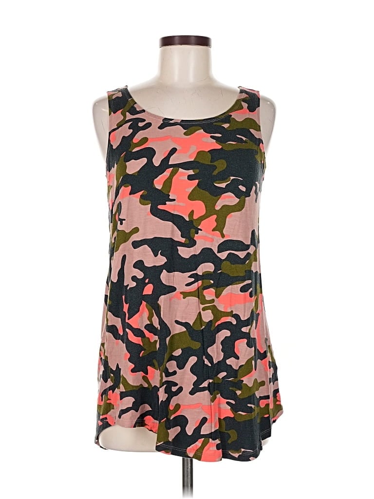 Pre-owned Logo Layers Tank Top Pink Strapless Neckline Tops