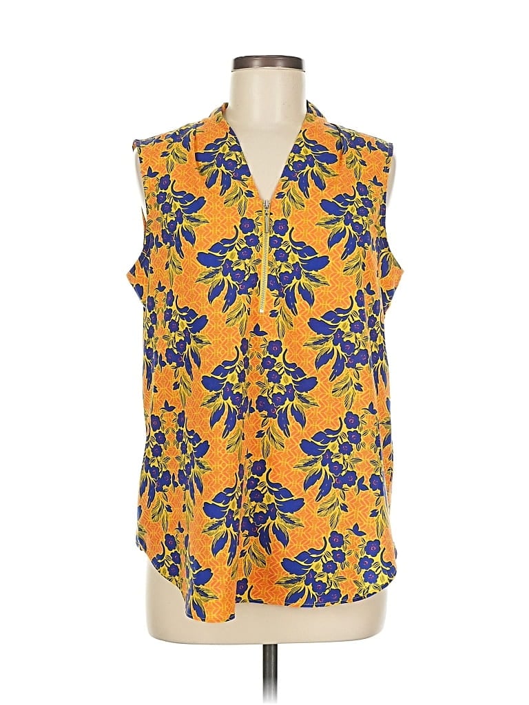 Pre-owned Jaclyn Smith Sleeveless Blouse In Yellow