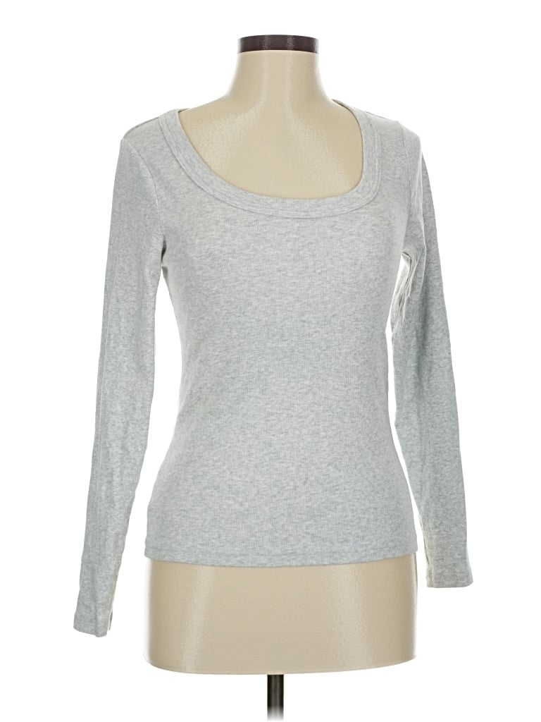 Pre-owned Banana Republic Long Sleeve T-shirt In Silver