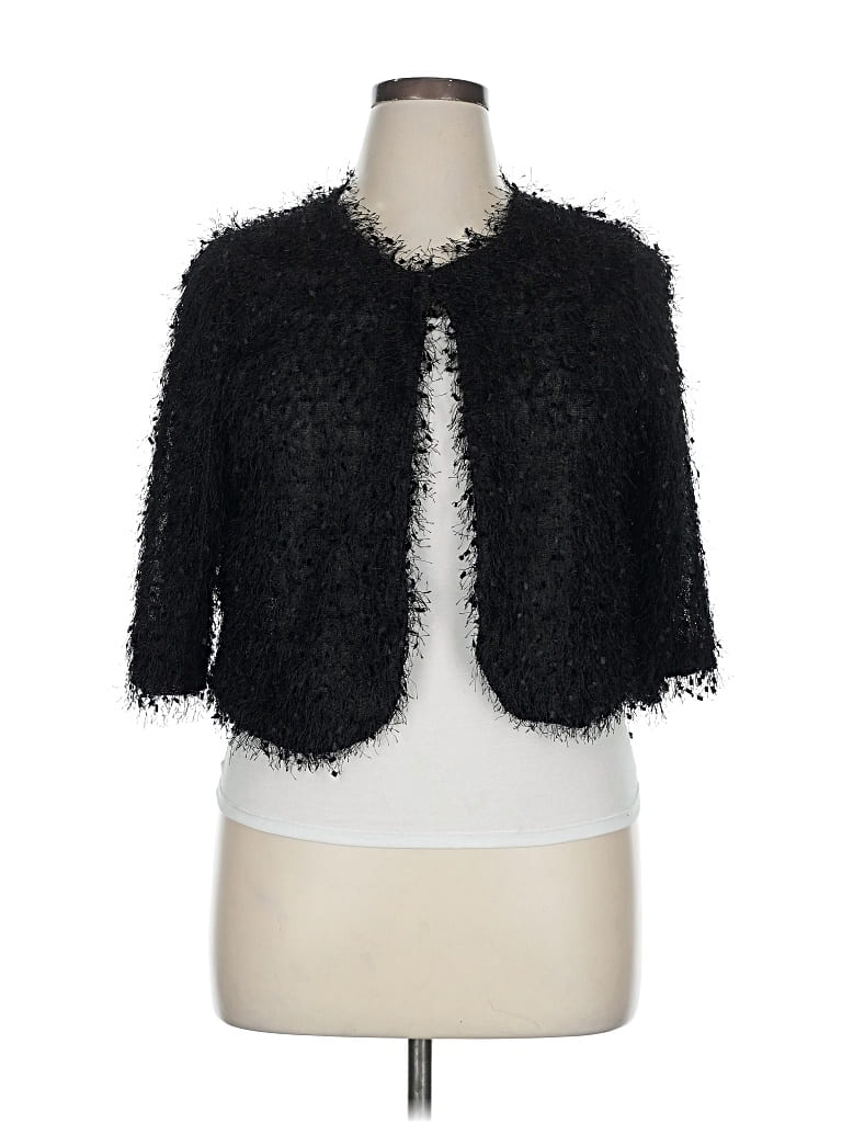 Pre-owned Assorted Brands Cardigan Sweater In Black