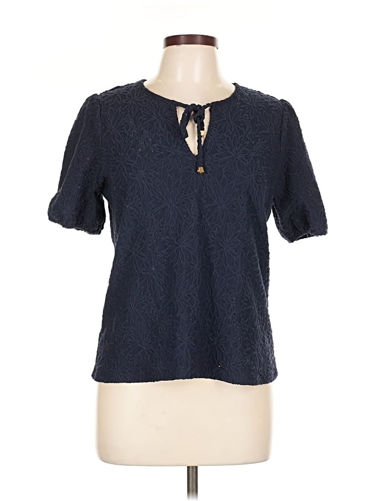 Pre-owned Michael Michael Kors Short Sleeve Blouse In Blue