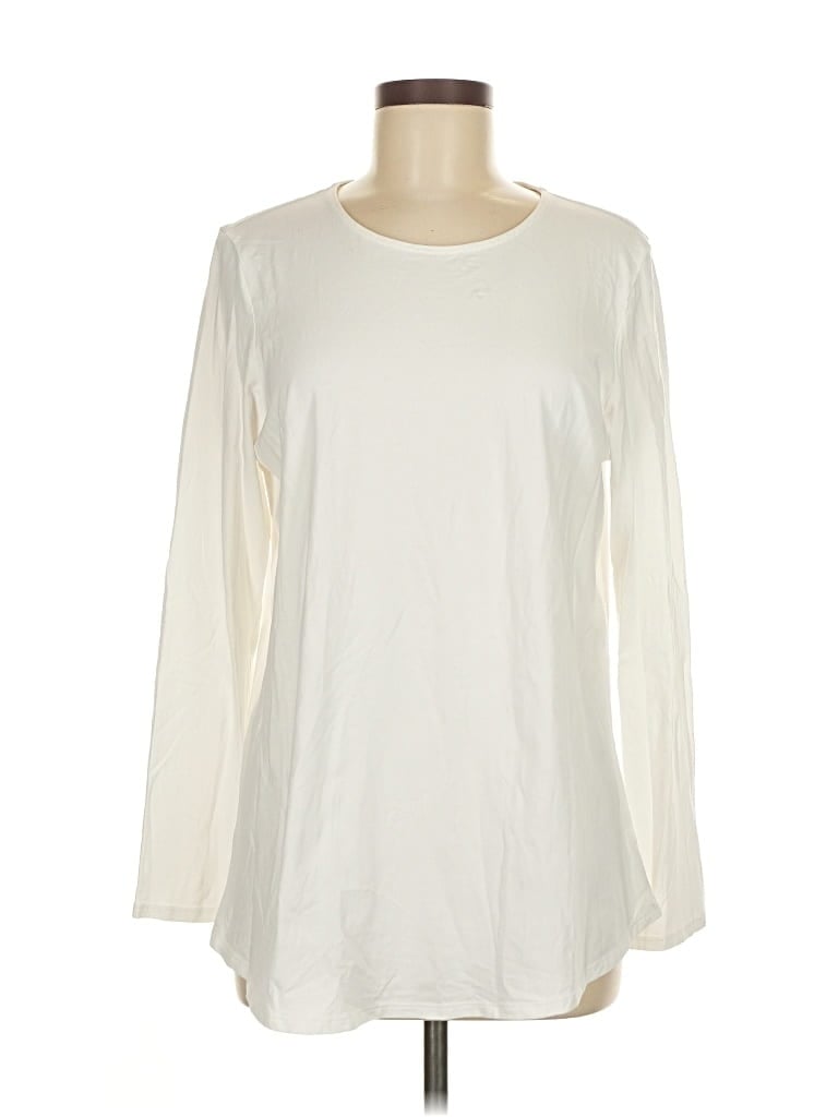 Pre-owned Purejill Long Sleeve T-shirt In White