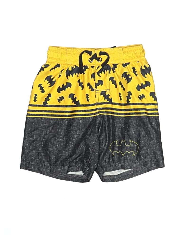 Pre-owned Batman Kids' Board Shorts In Yellow