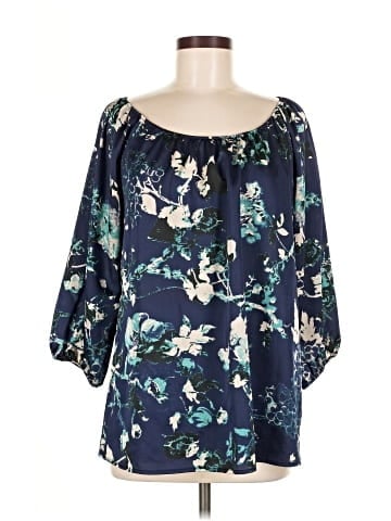 Blue Rain 3/4 Sleeve Blouse (view 1)