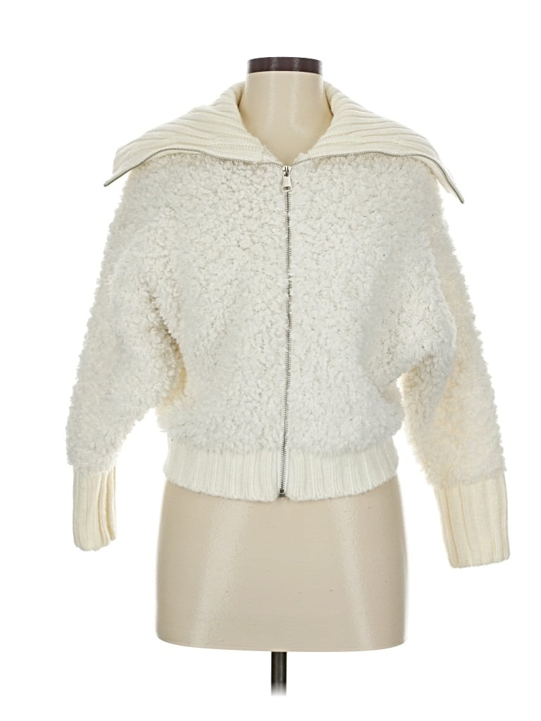 Pre-owned Love Tree Cardigan Sweater In White