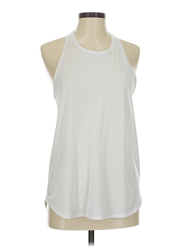 Pre-owned Athleta Sleeveless T-shirt In White