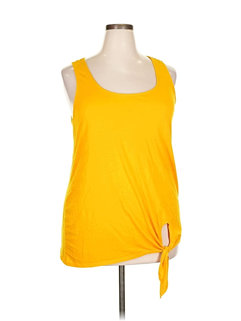 Pre-owned Torrid Sleeveless Top Yellow Scoop Neck Tops