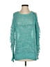 Not Shy Teal Pullover Sweater Size S - photo 1