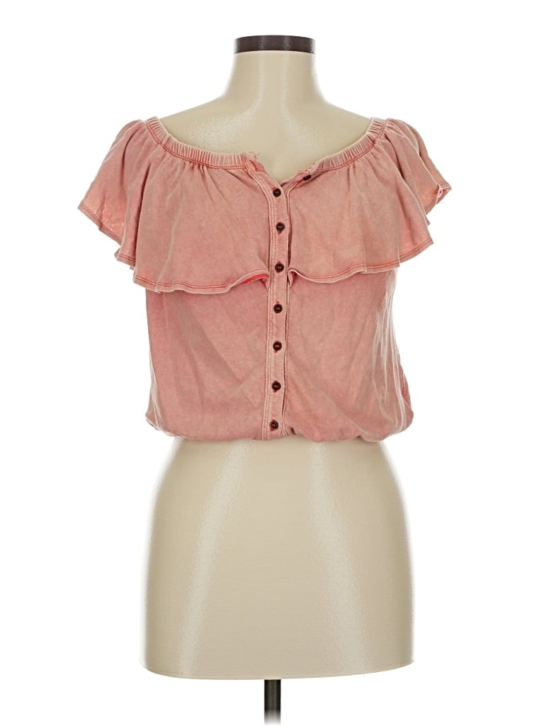 Pre-owned We The Free Tube Top Pink Strapless Neckline Tops