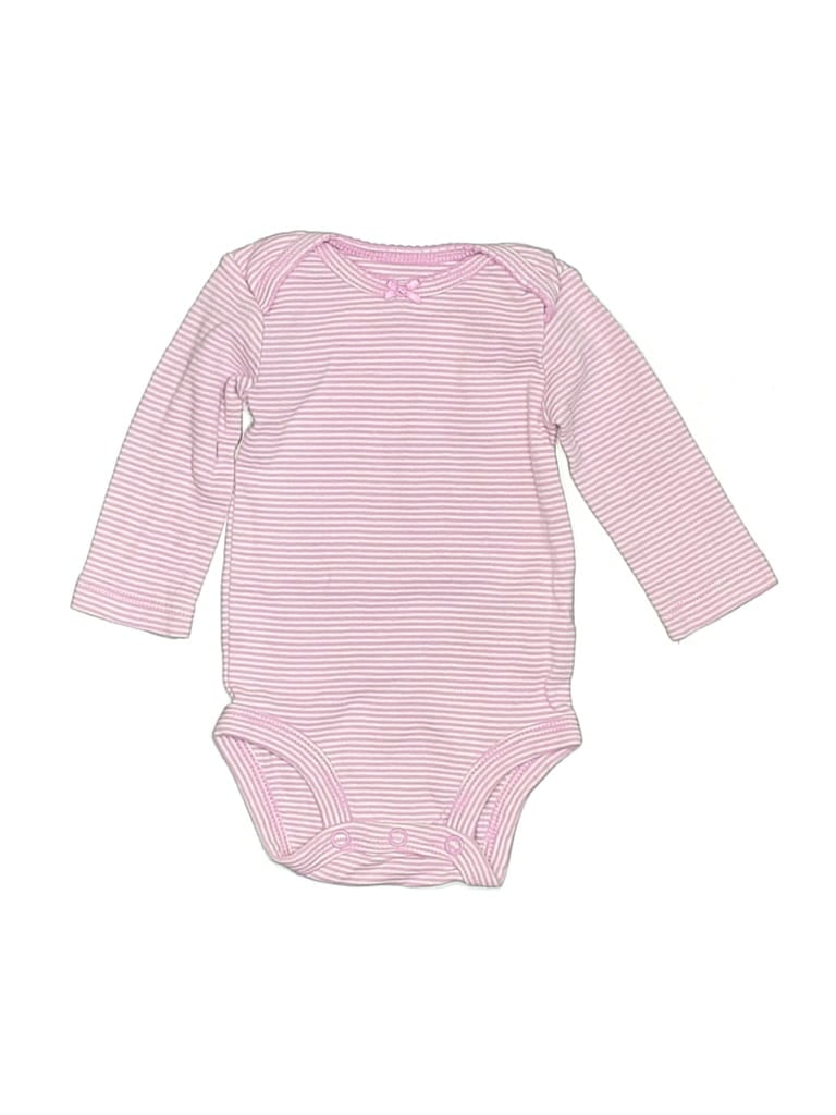 Pre-owned Carter's Babies' Long Sleeve Onesie In Pink