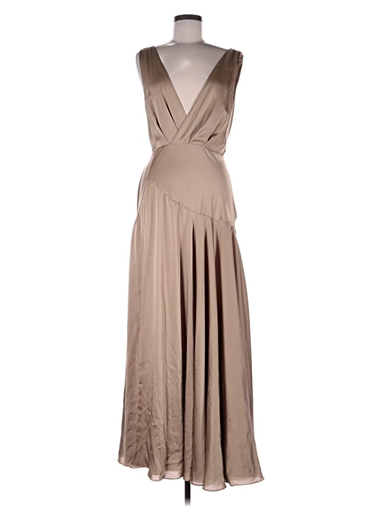 Pre-owned Fame And Partners Cocktail Dress In Gold