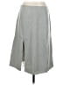 Magaschoni Chevron-herringbone Gray Wool Skirt Size 4 - photo 2