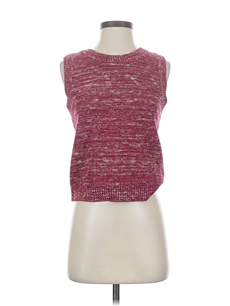 Pre-owned Pilcro Sleeveless T-shirt In Burgundy